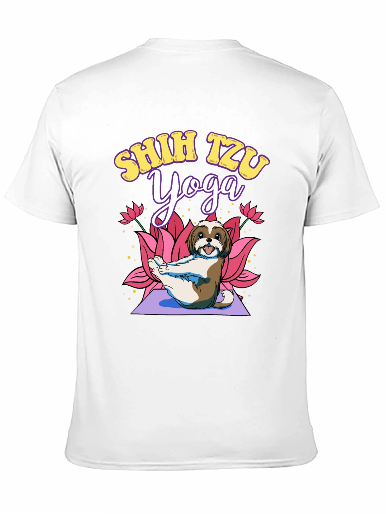 Shih Tzu Yoga Black T-Shirt