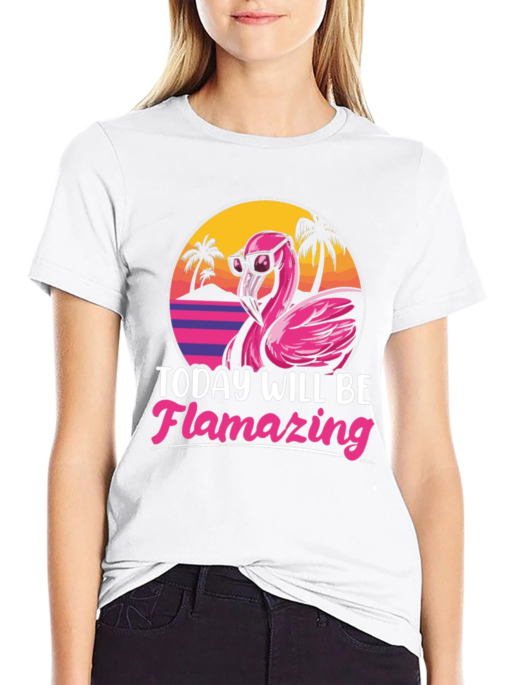 Flamingo Graphic T-Shirt - Today Will Be Flamazing