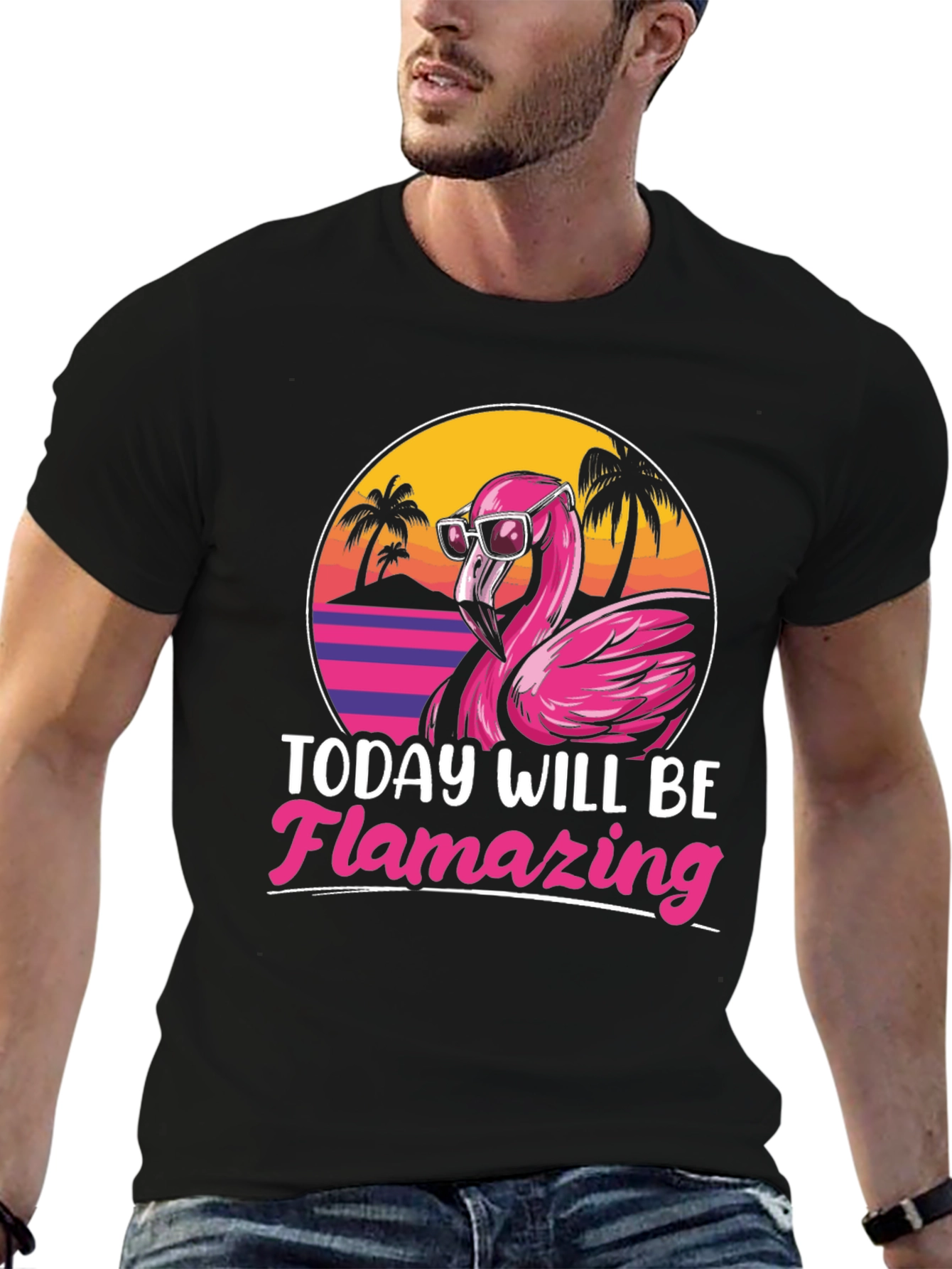Flamingo Graphic T-Shirt - Today Will Be Flamazing