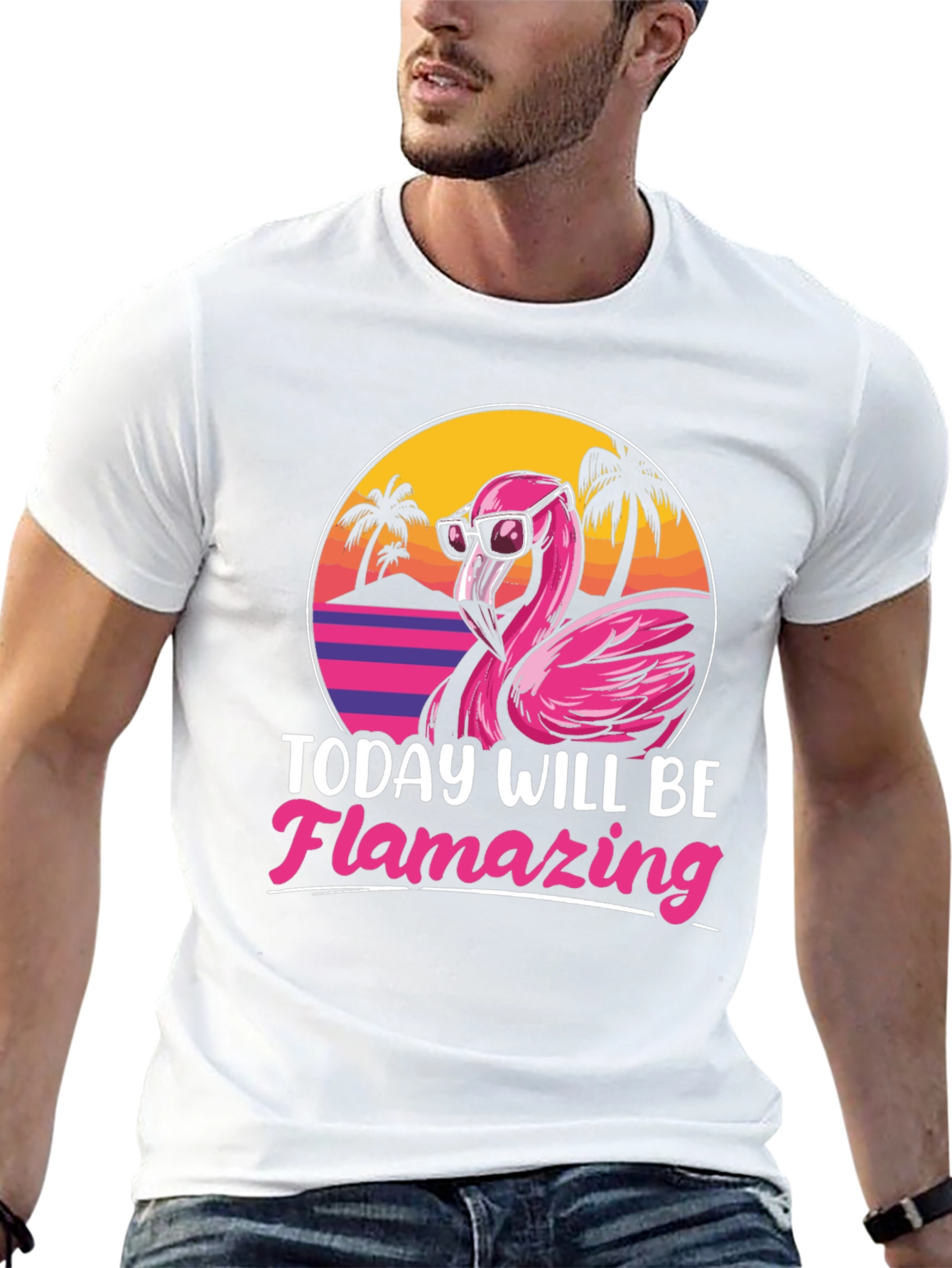 Flamingo Graphic T-Shirt - Today Will Be Flamazing