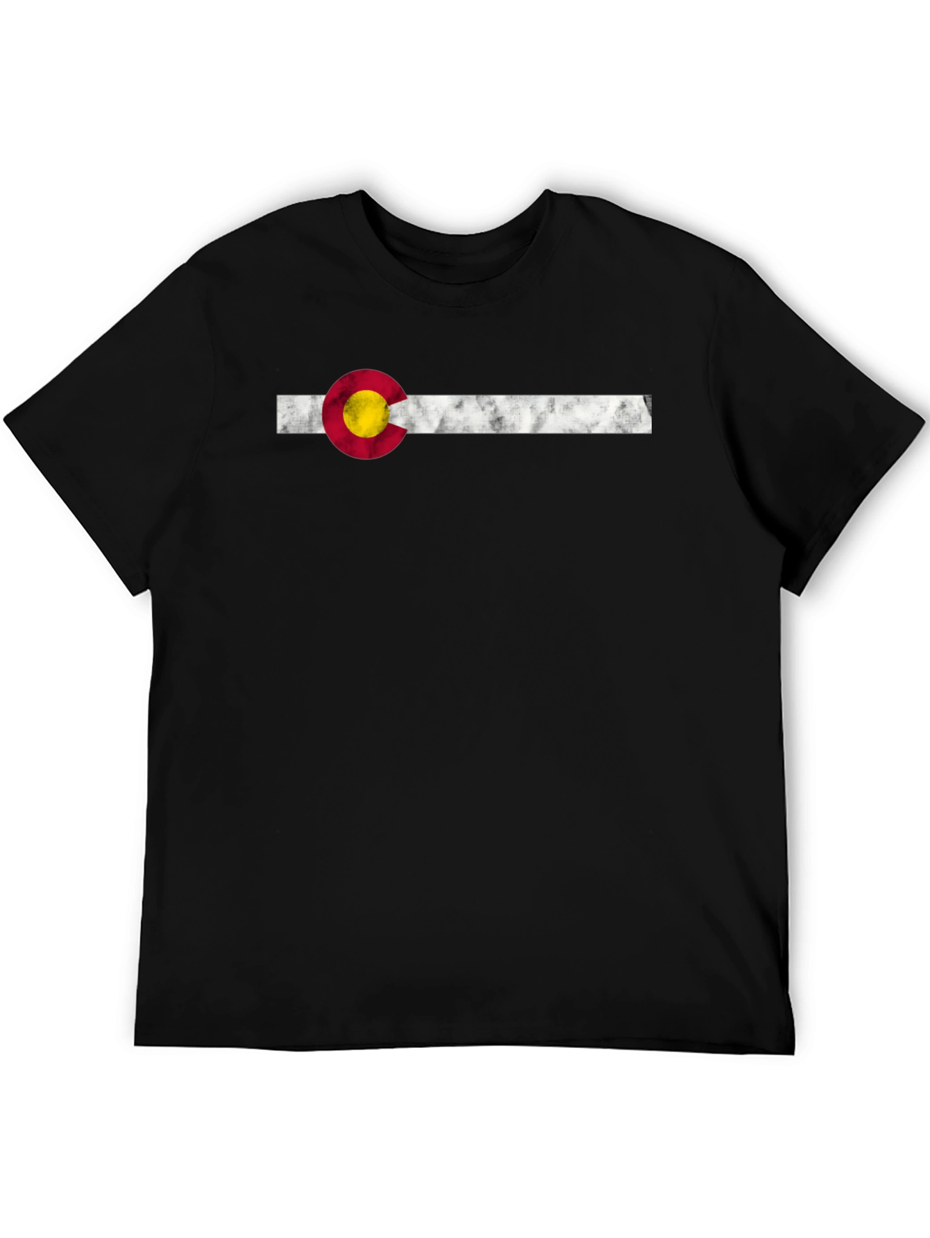 Colorado Flag Graphic Tee - Black Crewneck T-Shirt