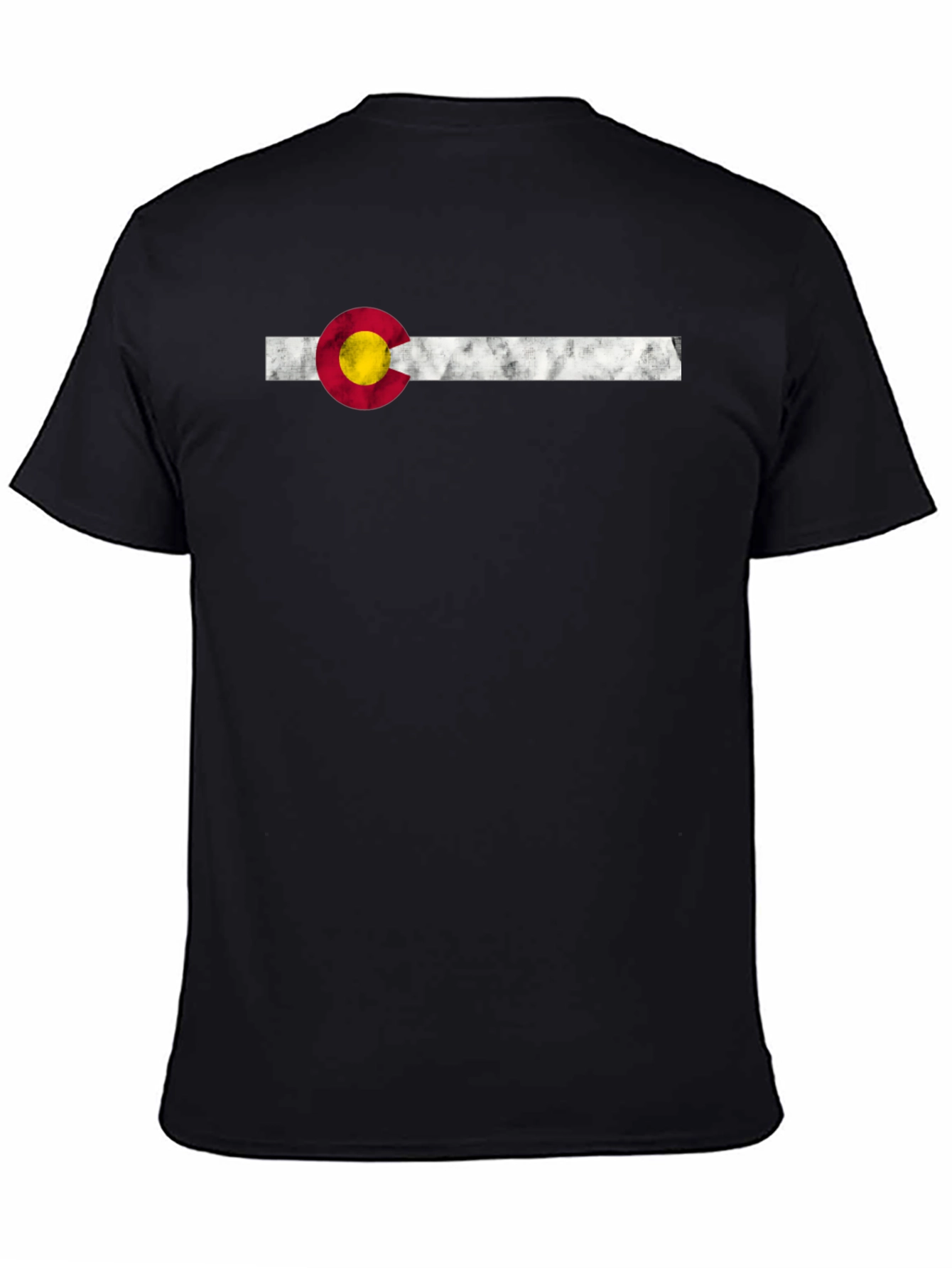 Colorado Flag Graphic Tee - Black Crewneck T-Shirt