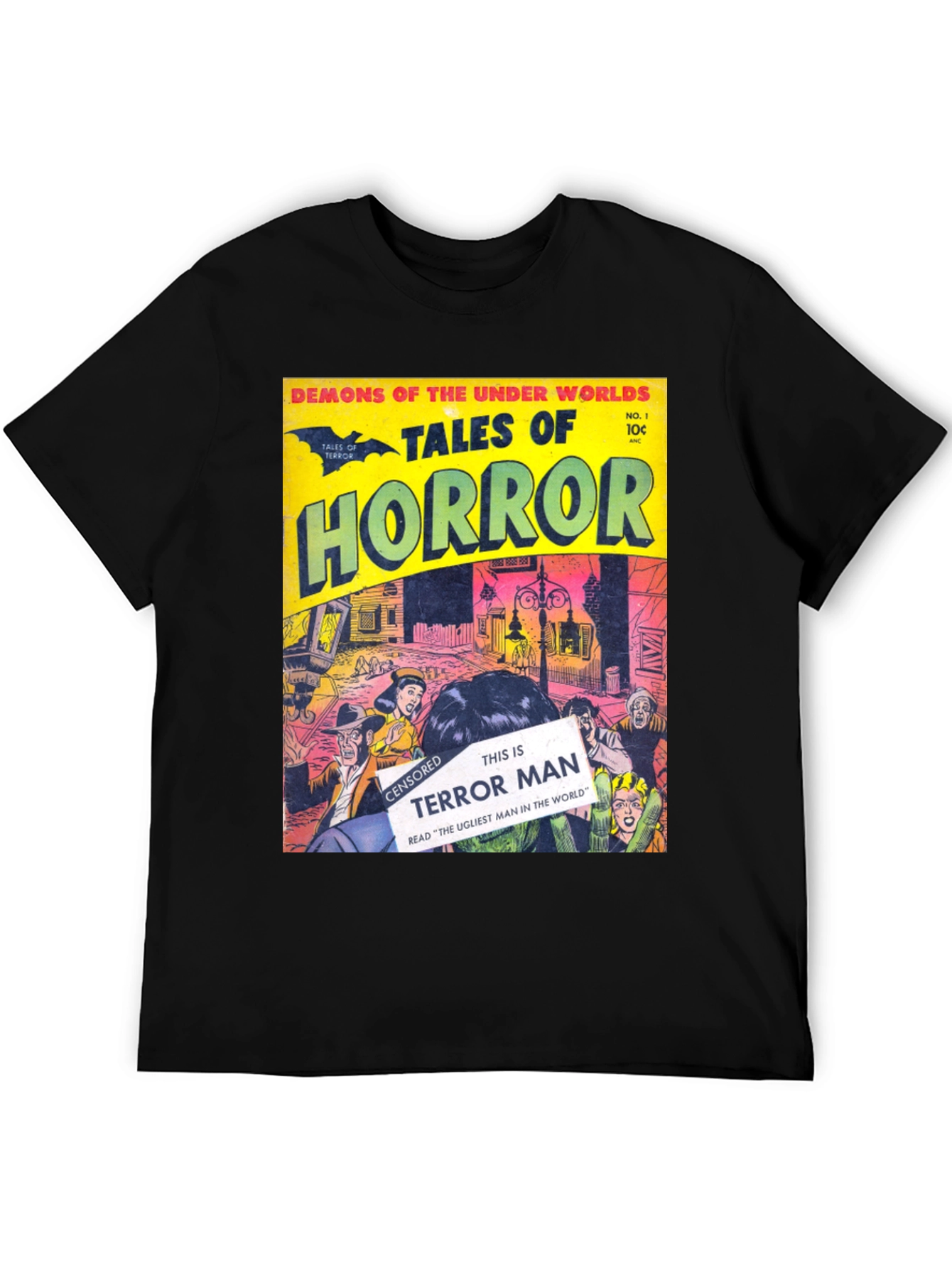 Tales of Horror T-Shirt - Comic Book Cover Design