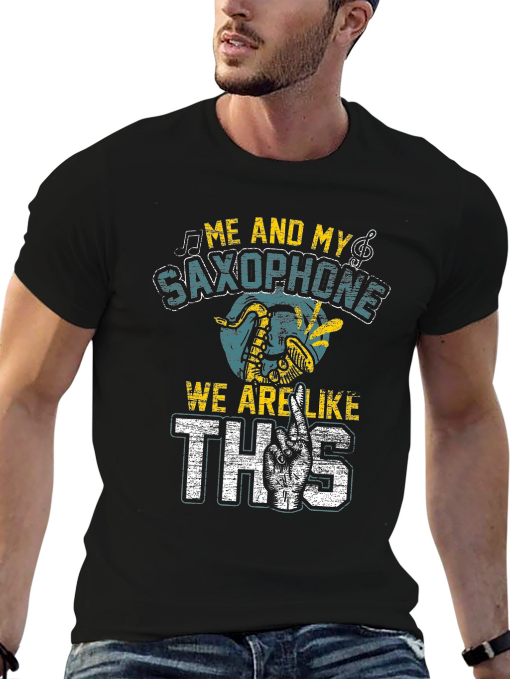 Saxophone Music Lover Graphic T-Shirt
