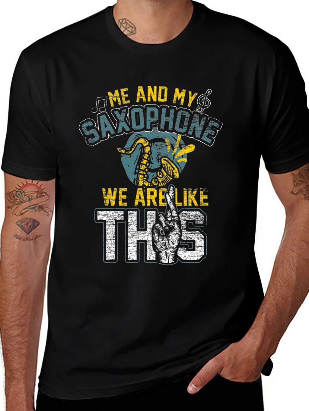 Saxophone Music Lover Graphic T-Shirt
