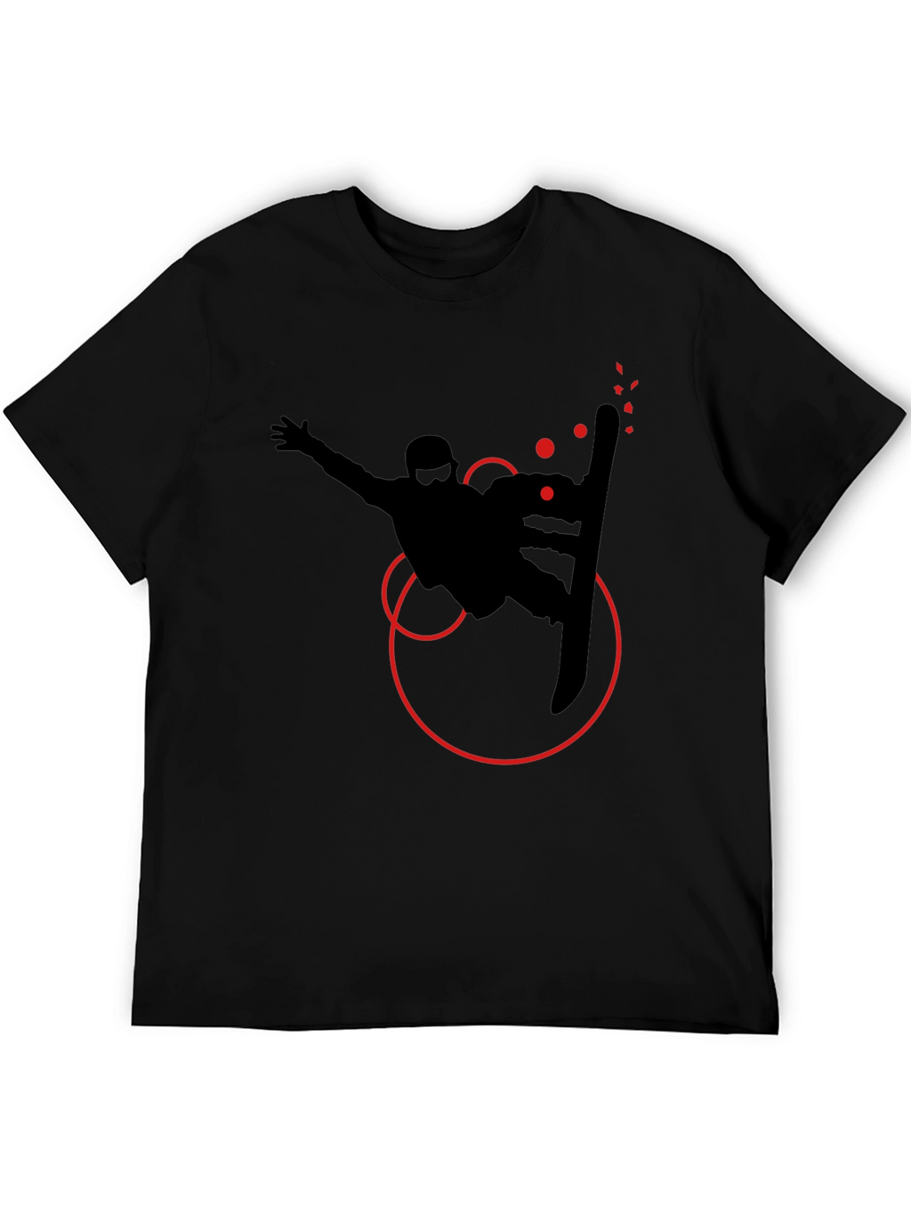 Snowboarder Graphic Tee - Stylish Black T-Shirt