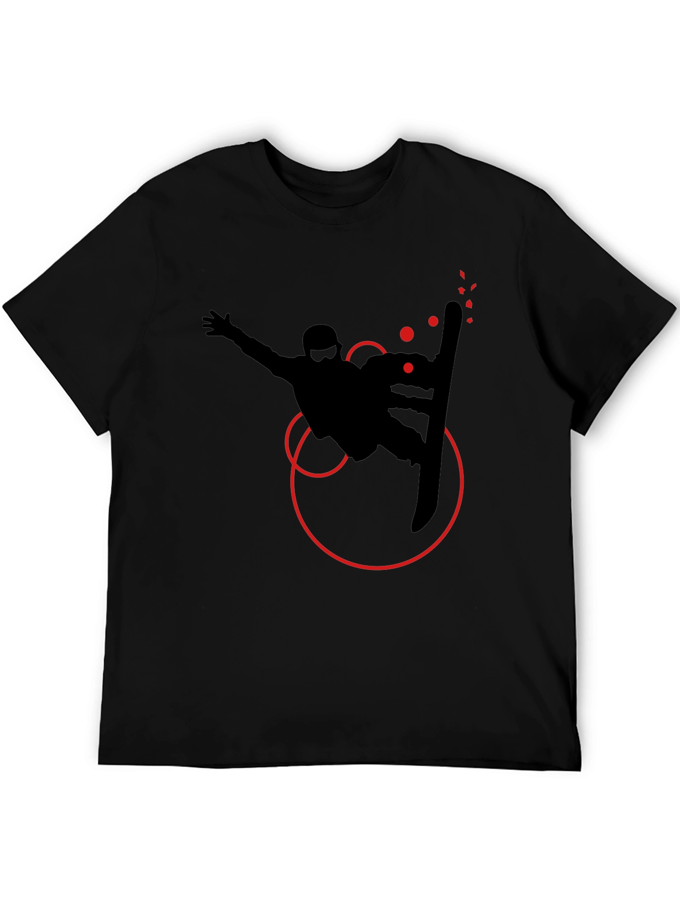 Snowboarder Graphic Tee - Stylish Black T-Shirt
