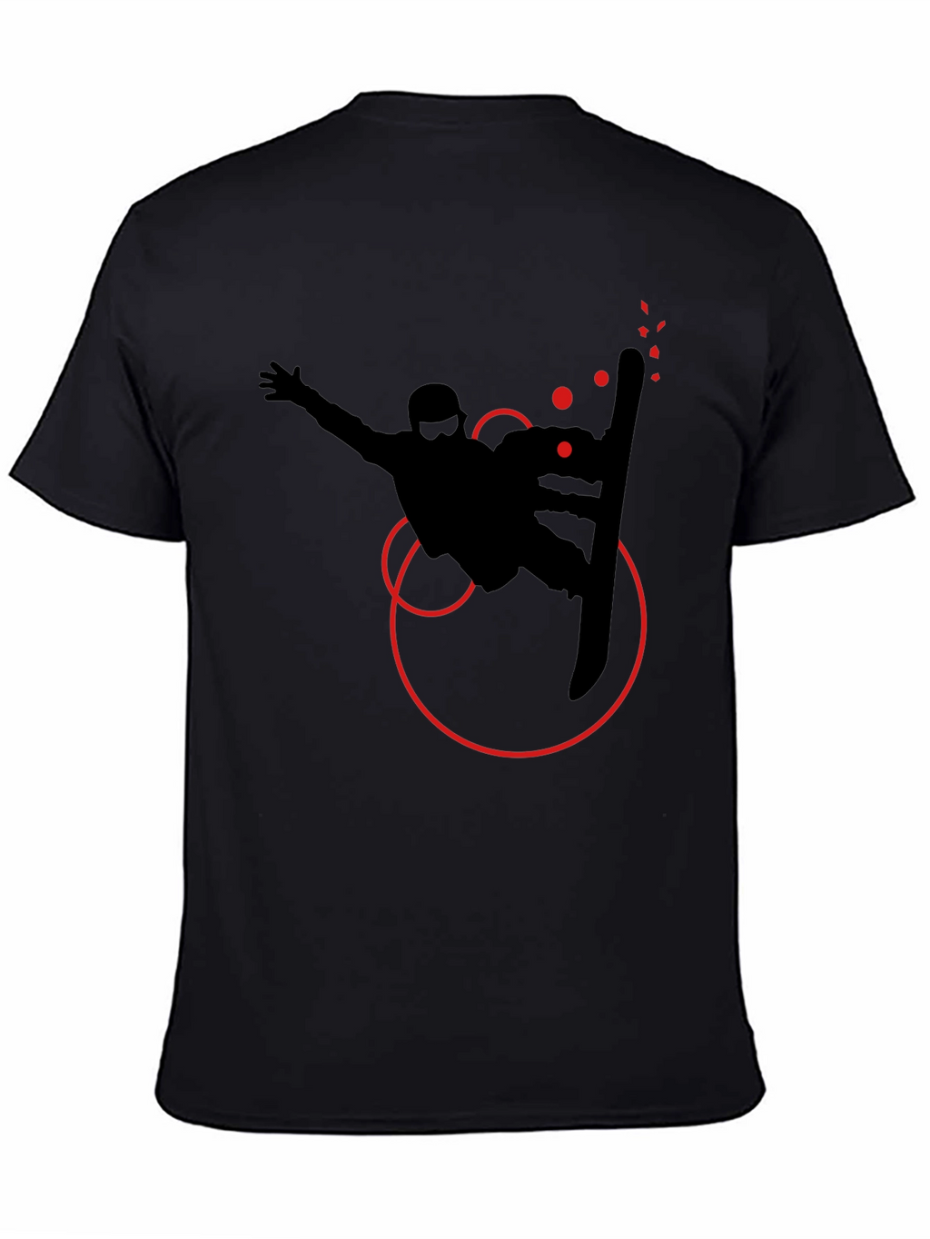 Snowboarder Graphic Tee - Stylish Black T-Shirt