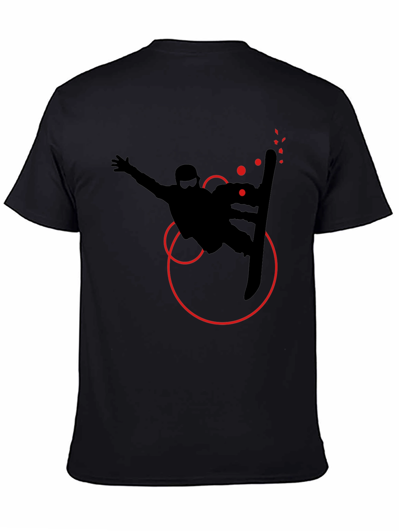 Snowboarder Graphic Tee - Stylish Black T-Shirt