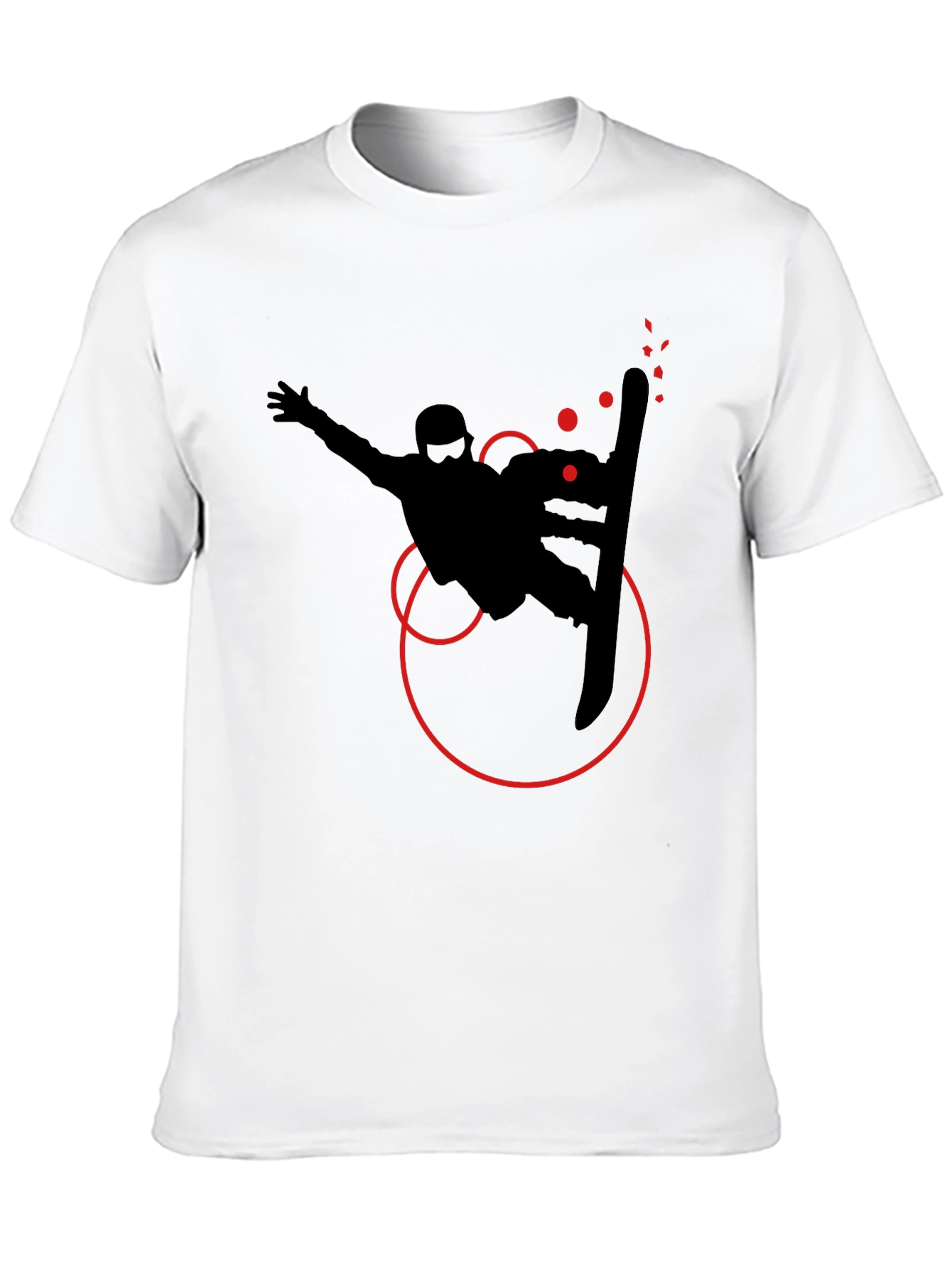 Snowboarder Graphic Tee - Stylish Black T-Shirt