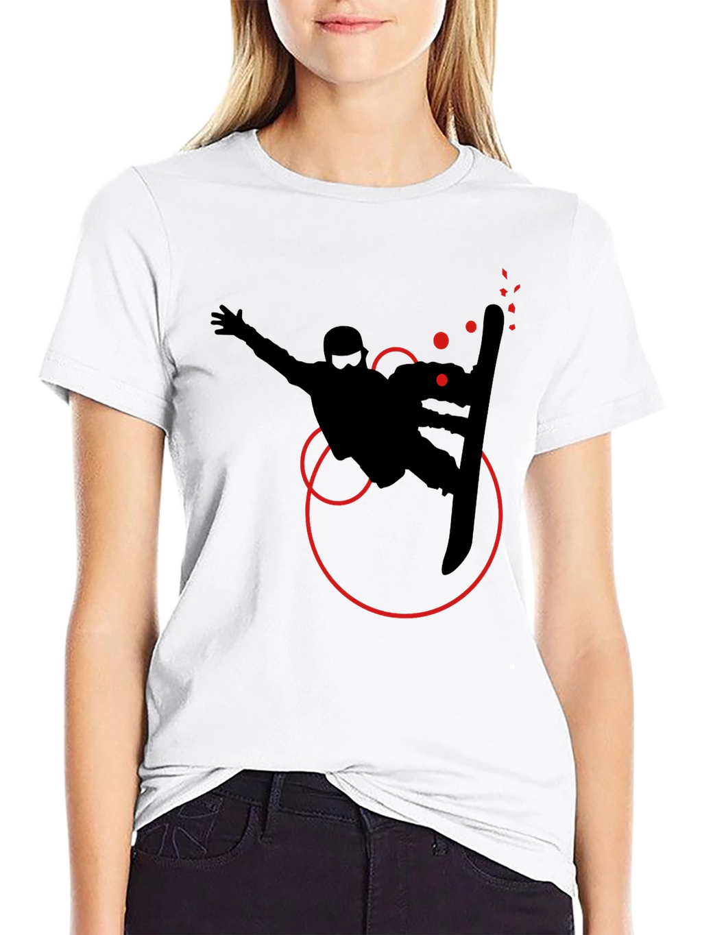 Snowboarder Graphic Tee - Stylish Black T-Shirt