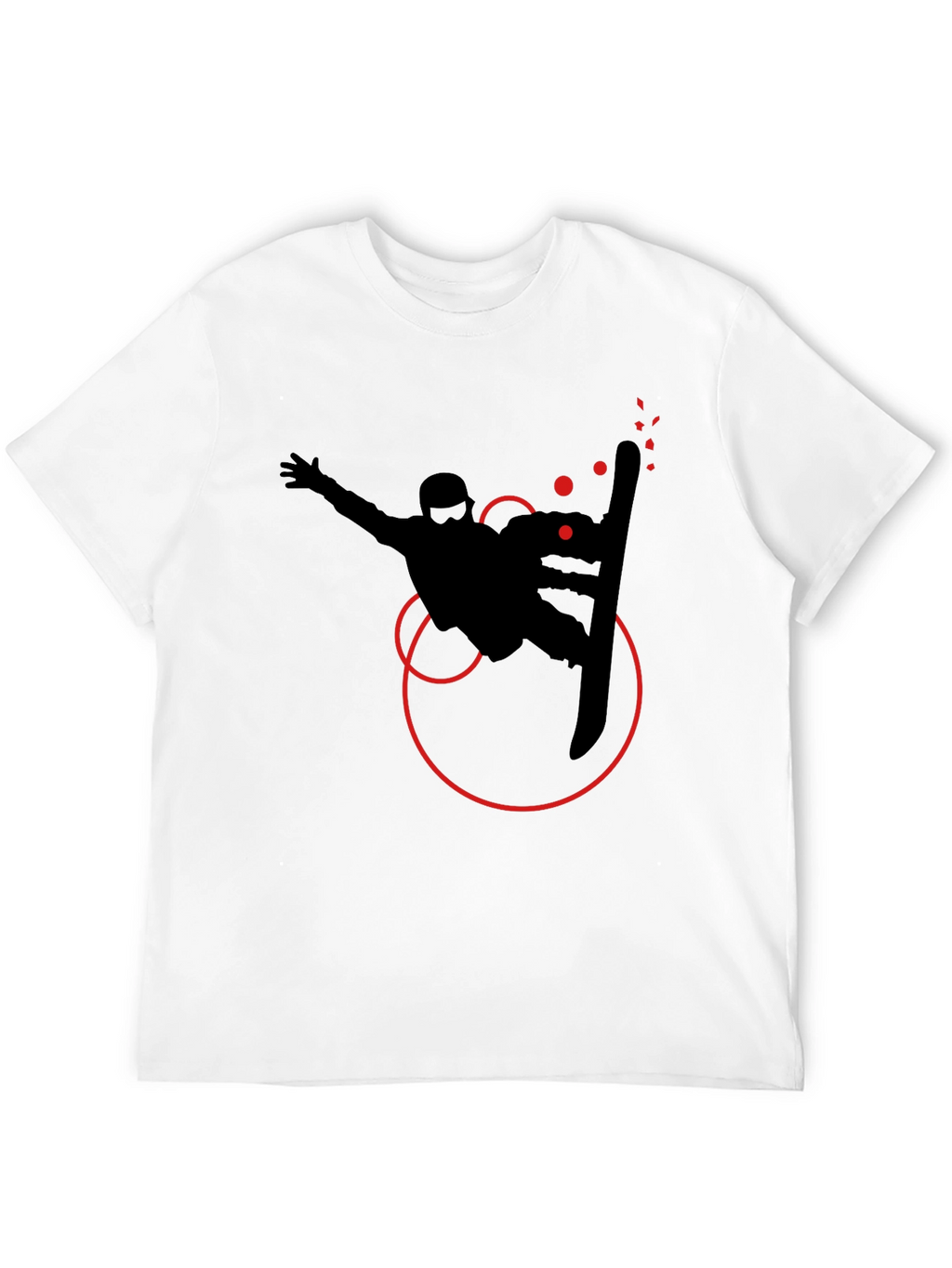 Snowboarder Graphic Tee - Stylish Black T-Shirt