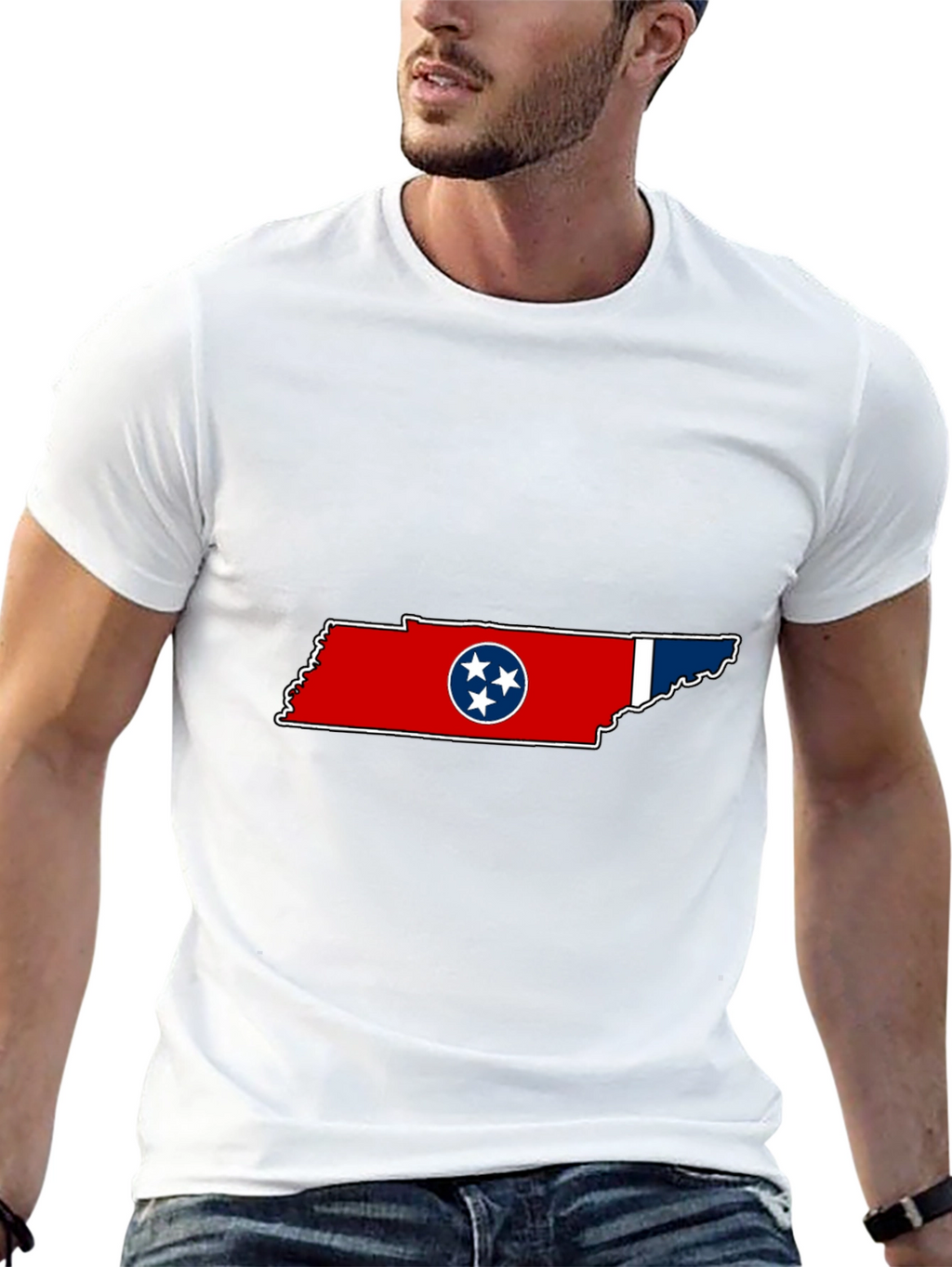 Tennessee Flag Graphic Black T-Shirt