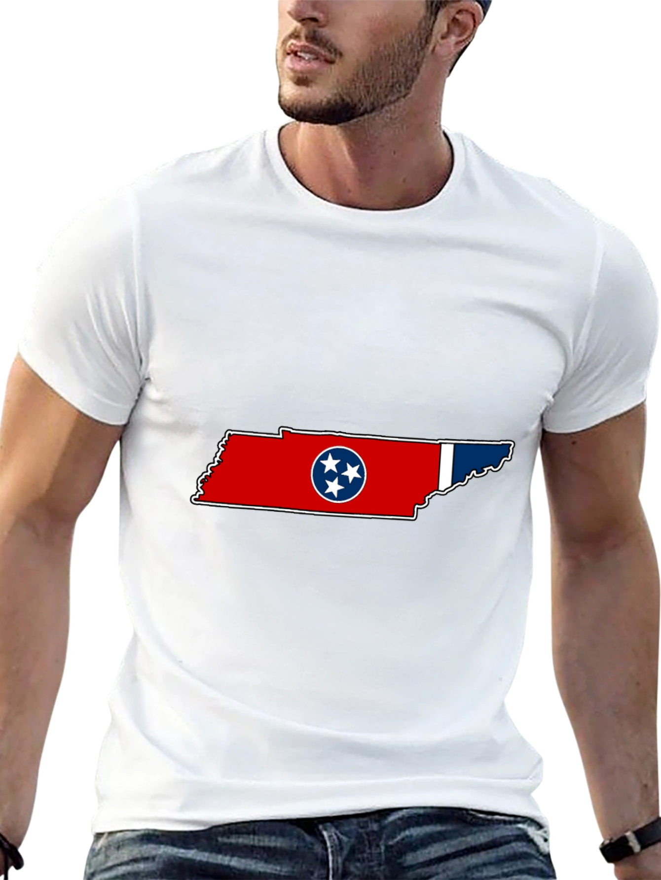 Tennessee Flag Graphic Black T-Shirt
