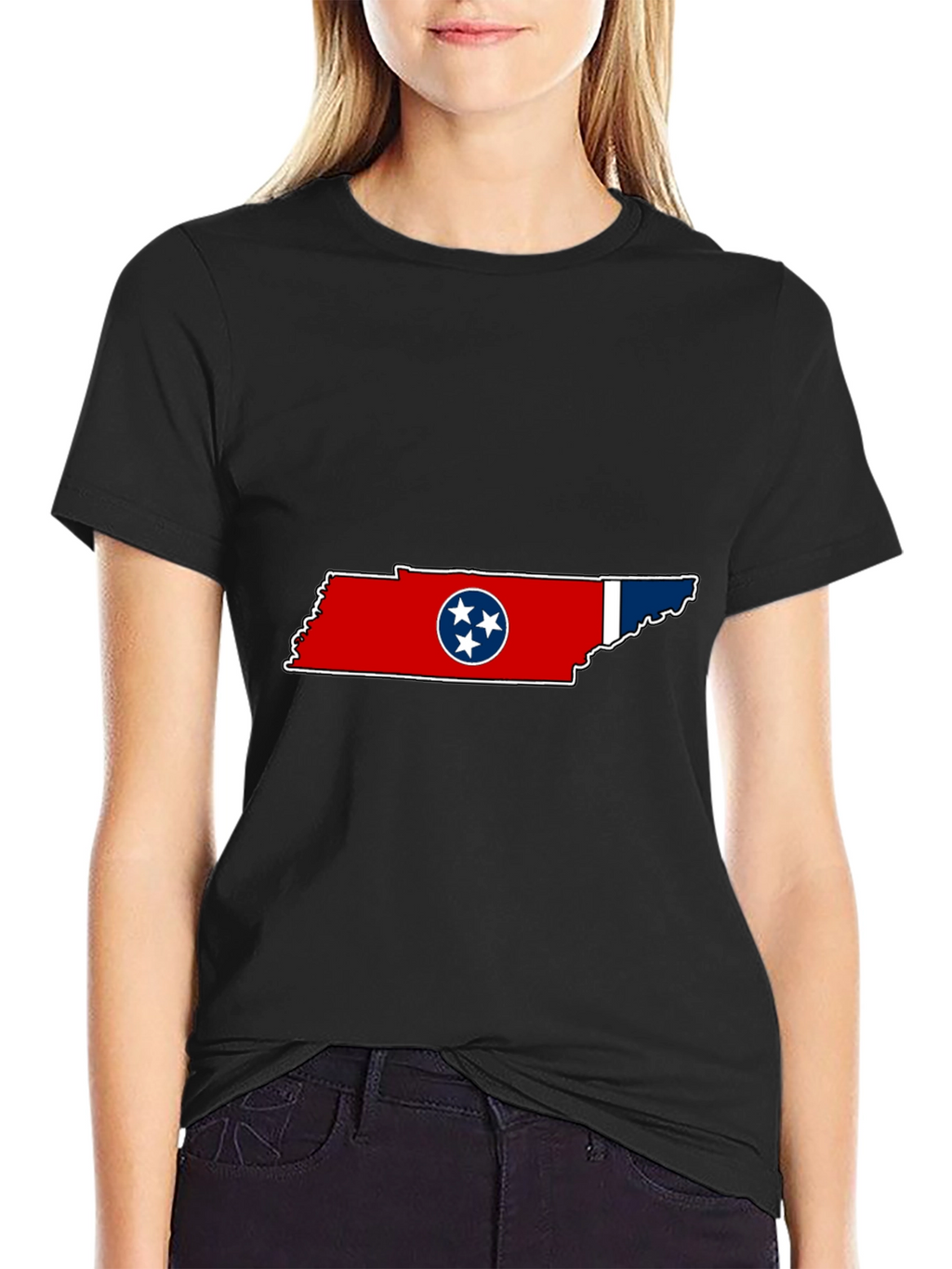 Tennessee Flag Graphic Black T-Shirt