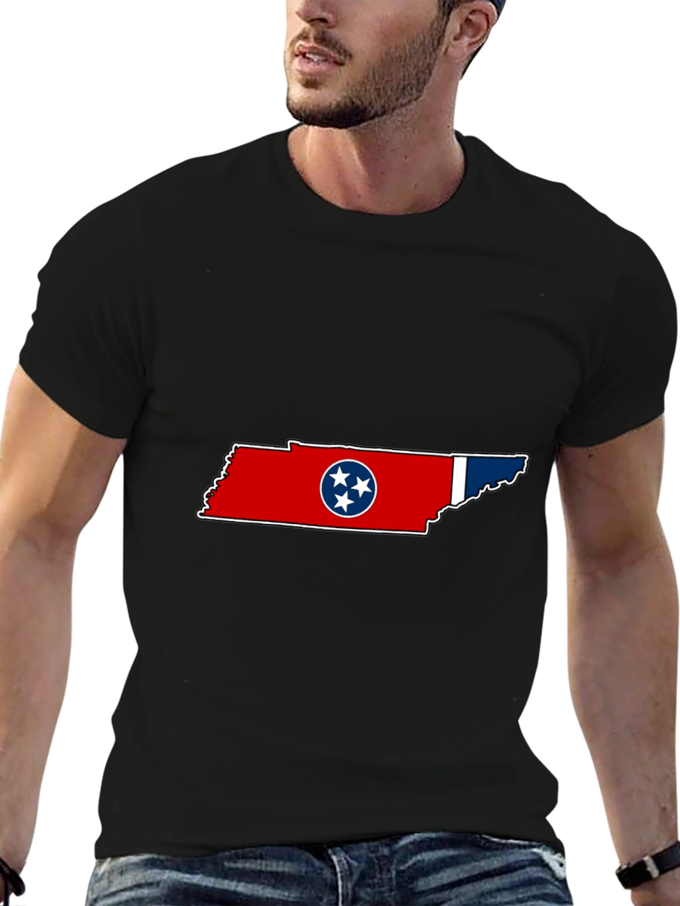 Tennessee Flag Graphic Black T-Shirt