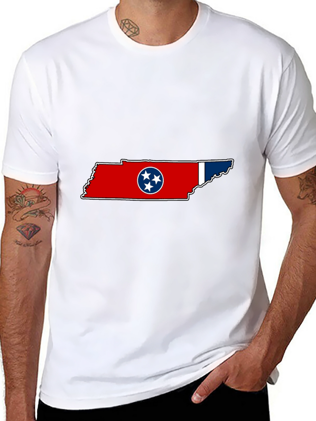 Tennessee Flag Graphic Black T-Shirt
