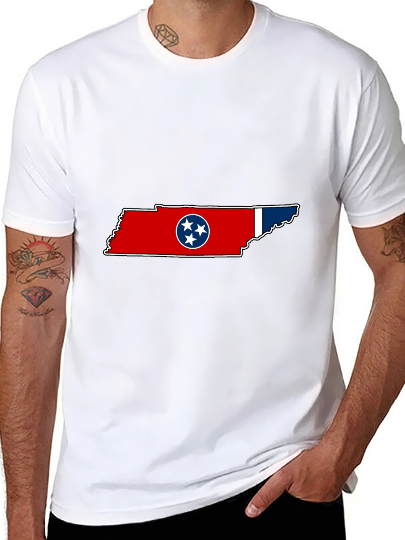Tennessee Flag Graphic Black T-Shirt