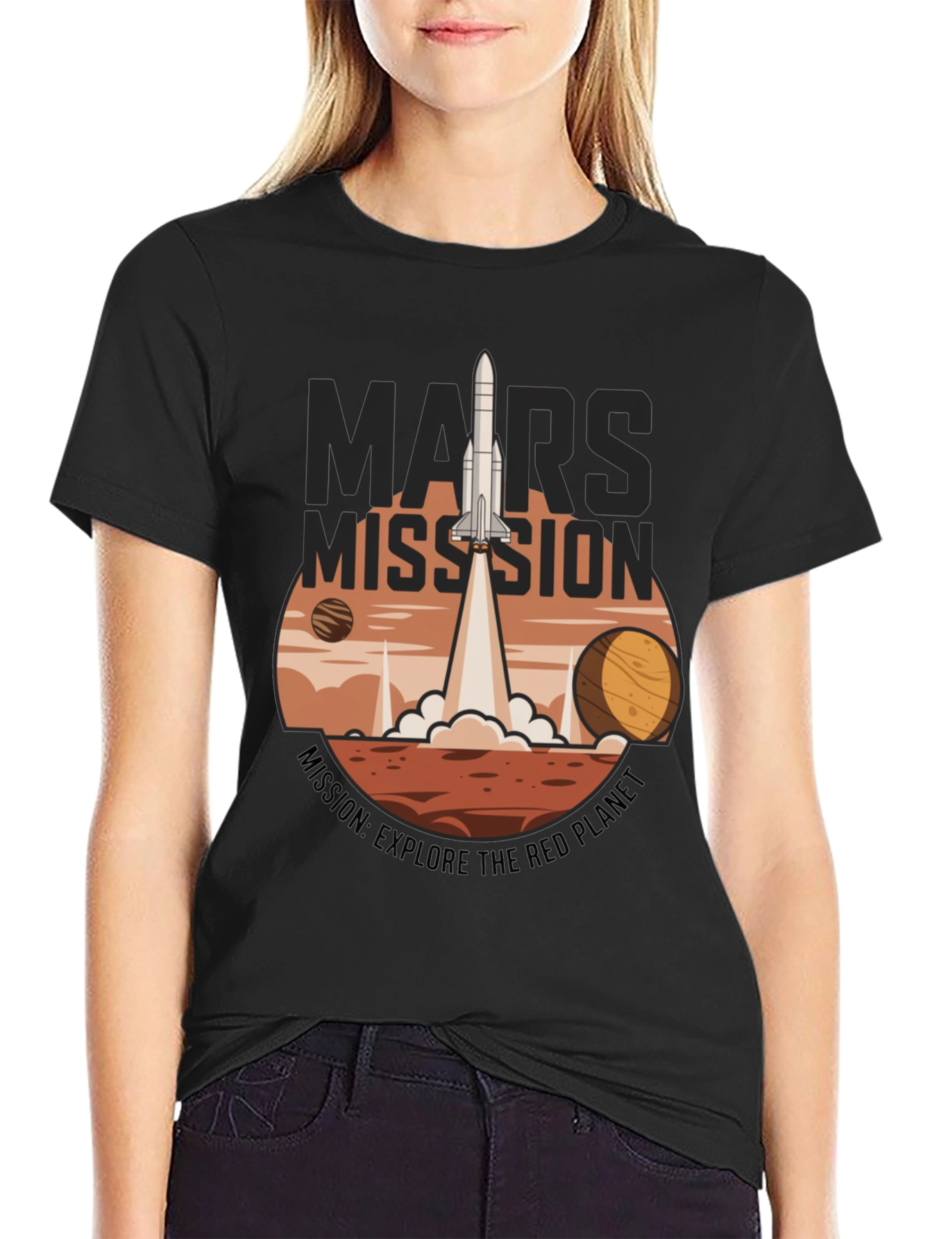 Mars Mission Graphic T-Shirt - Explore the Red Planet