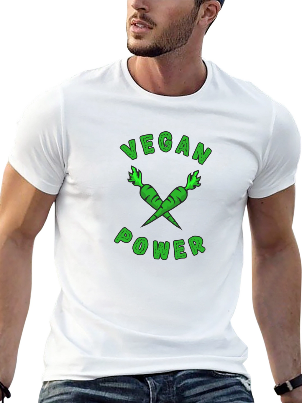 Vegan Power T-Shirt - Carrot Design