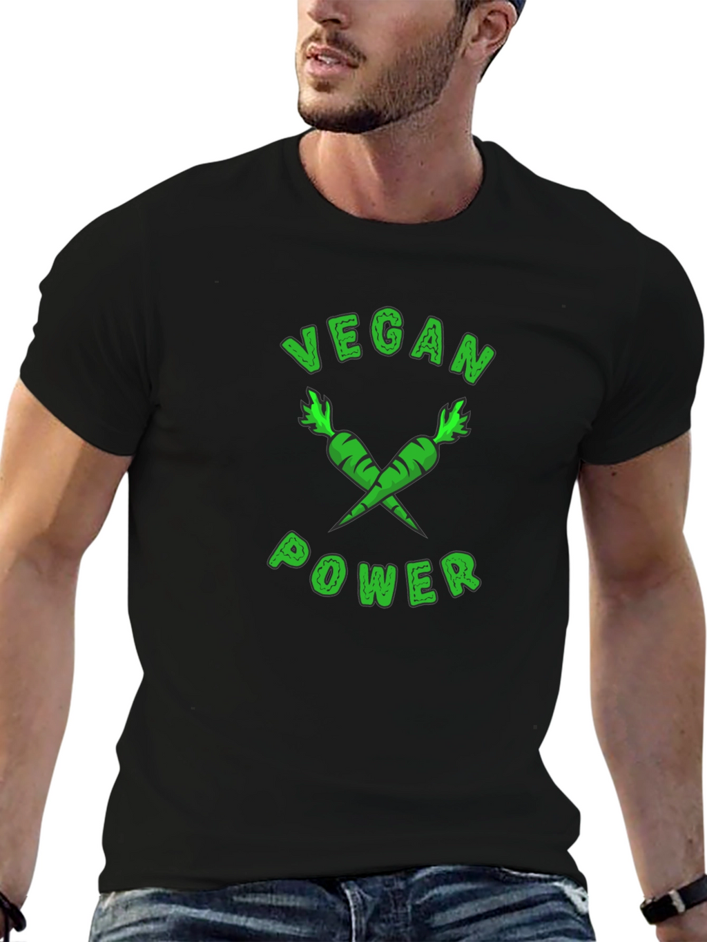 Vegan Power T-Shirt - Carrot Design
