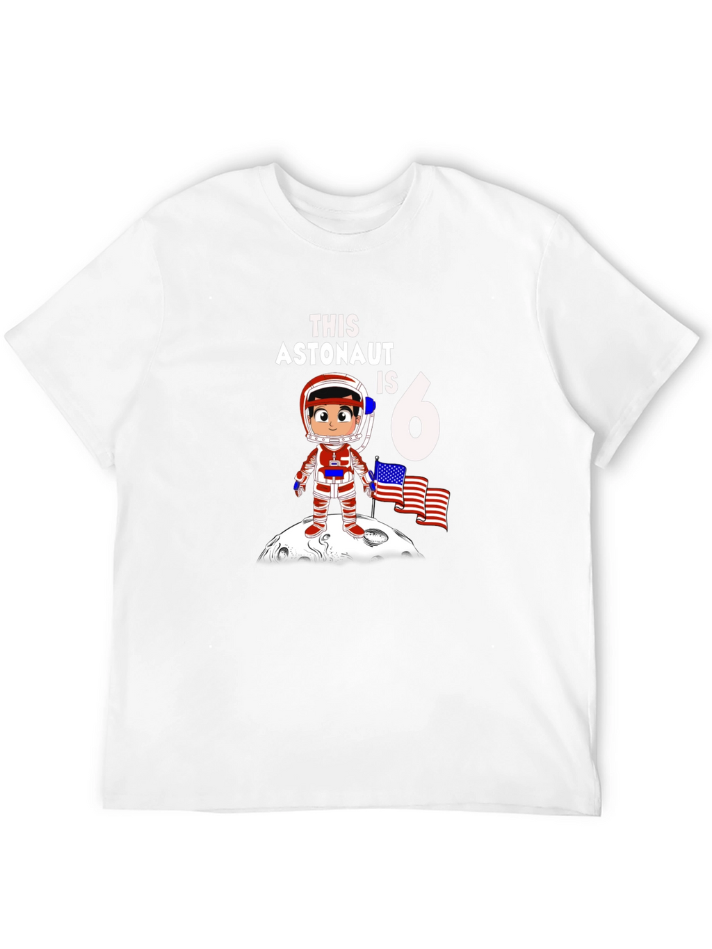 Astronaut Birthday T-Shirt - 6th Birthday Space Tee
