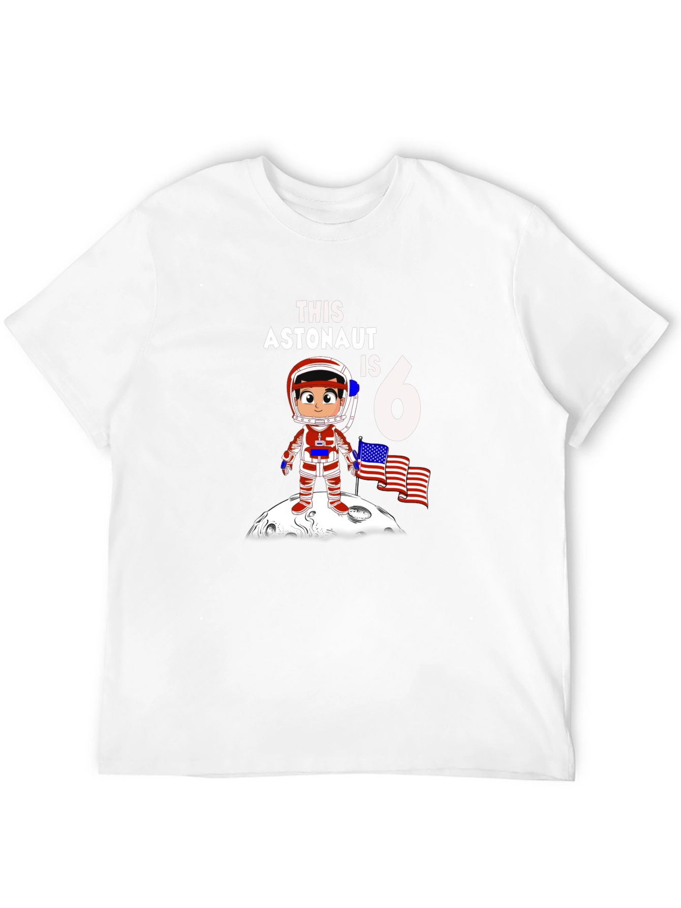 Astronaut Birthday T-Shirt - 6th Birthday Space Tee