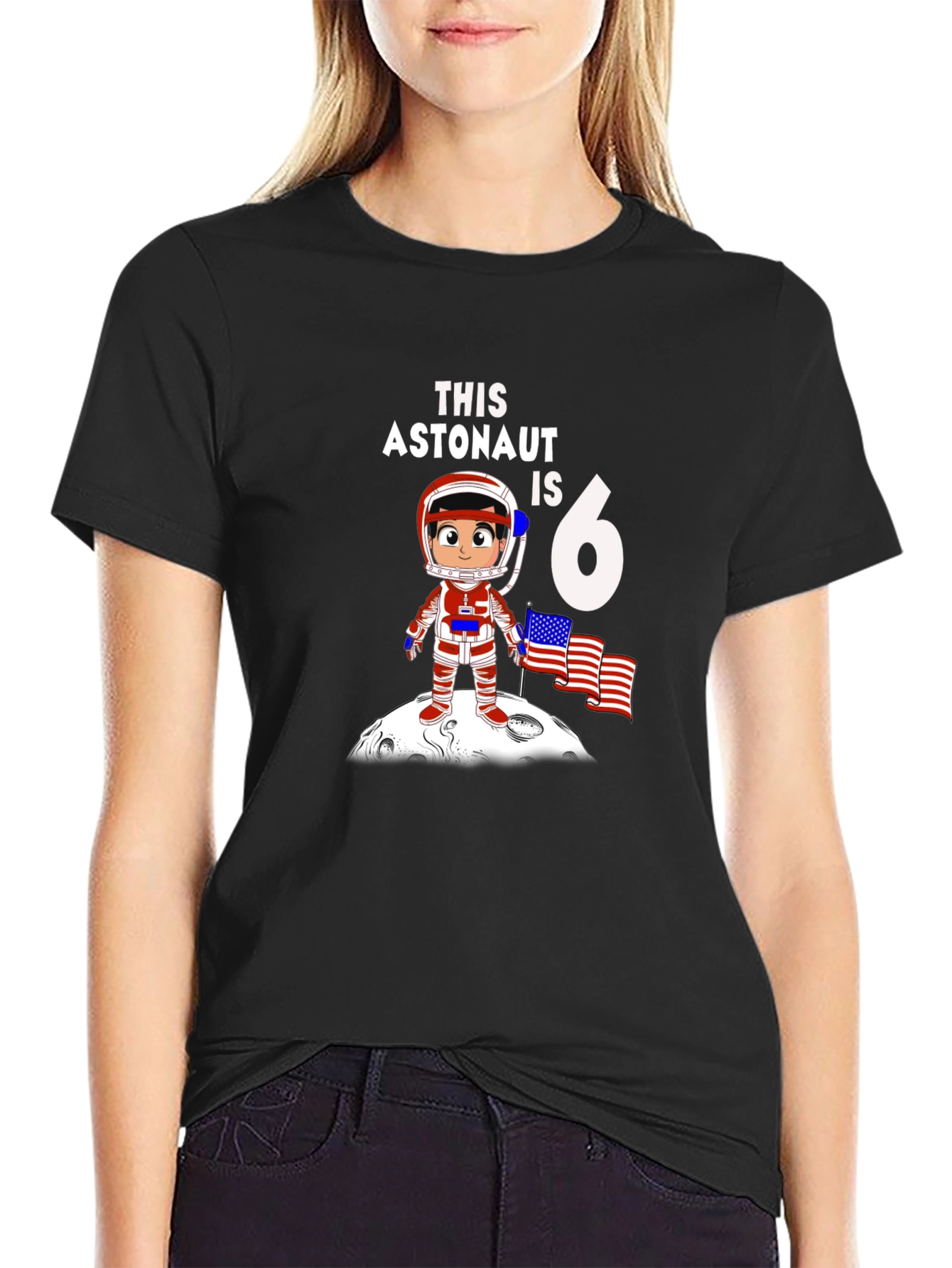 Astronaut Birthday T-Shirt - 6th Birthday Space Tee
