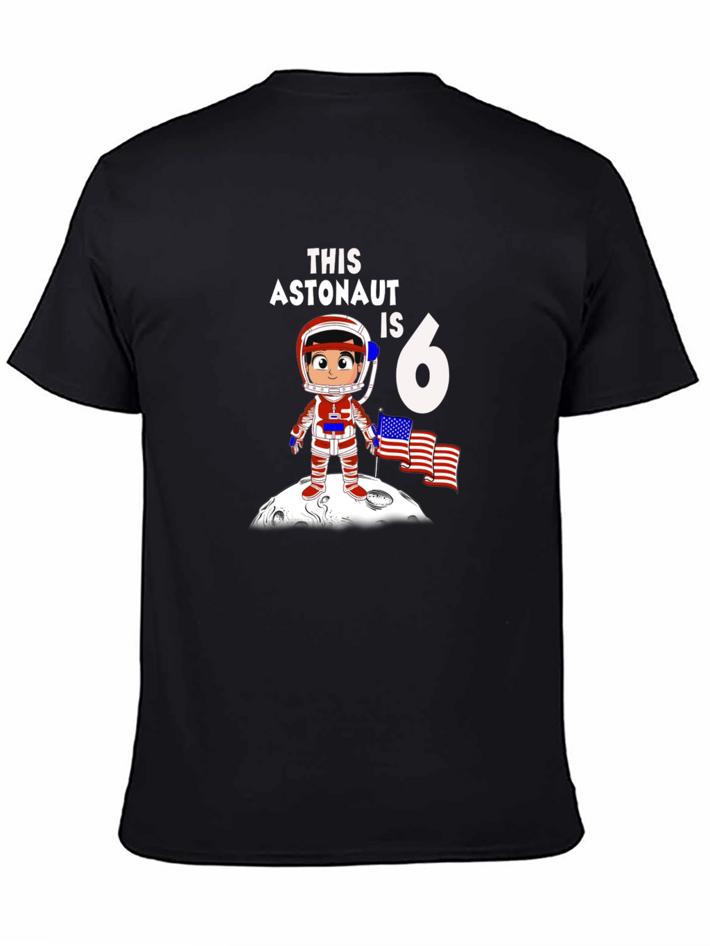 Astronaut Birthday T-Shirt - 6th Birthday Space Tee