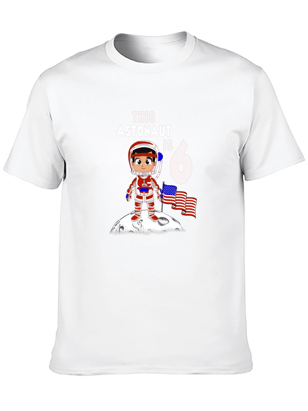Astronaut Birthday T-Shirt - 6th Birthday Space Tee