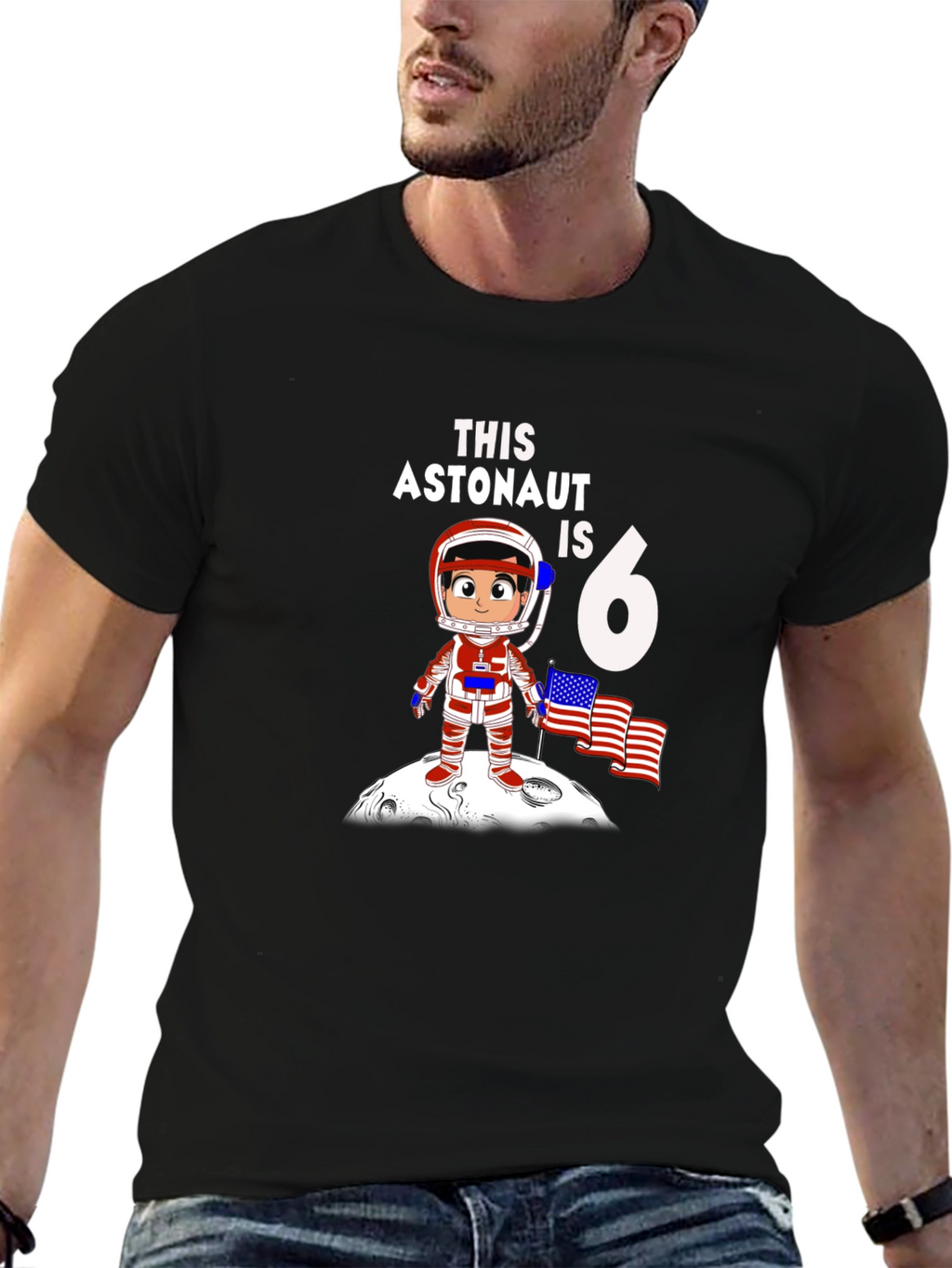Astronaut Birthday T-Shirt - 6th Birthday Space Tee