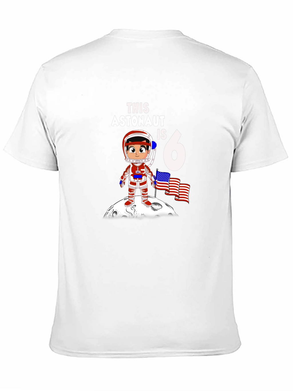 Astronaut Birthday T-Shirt - 6th Birthday Space Tee
