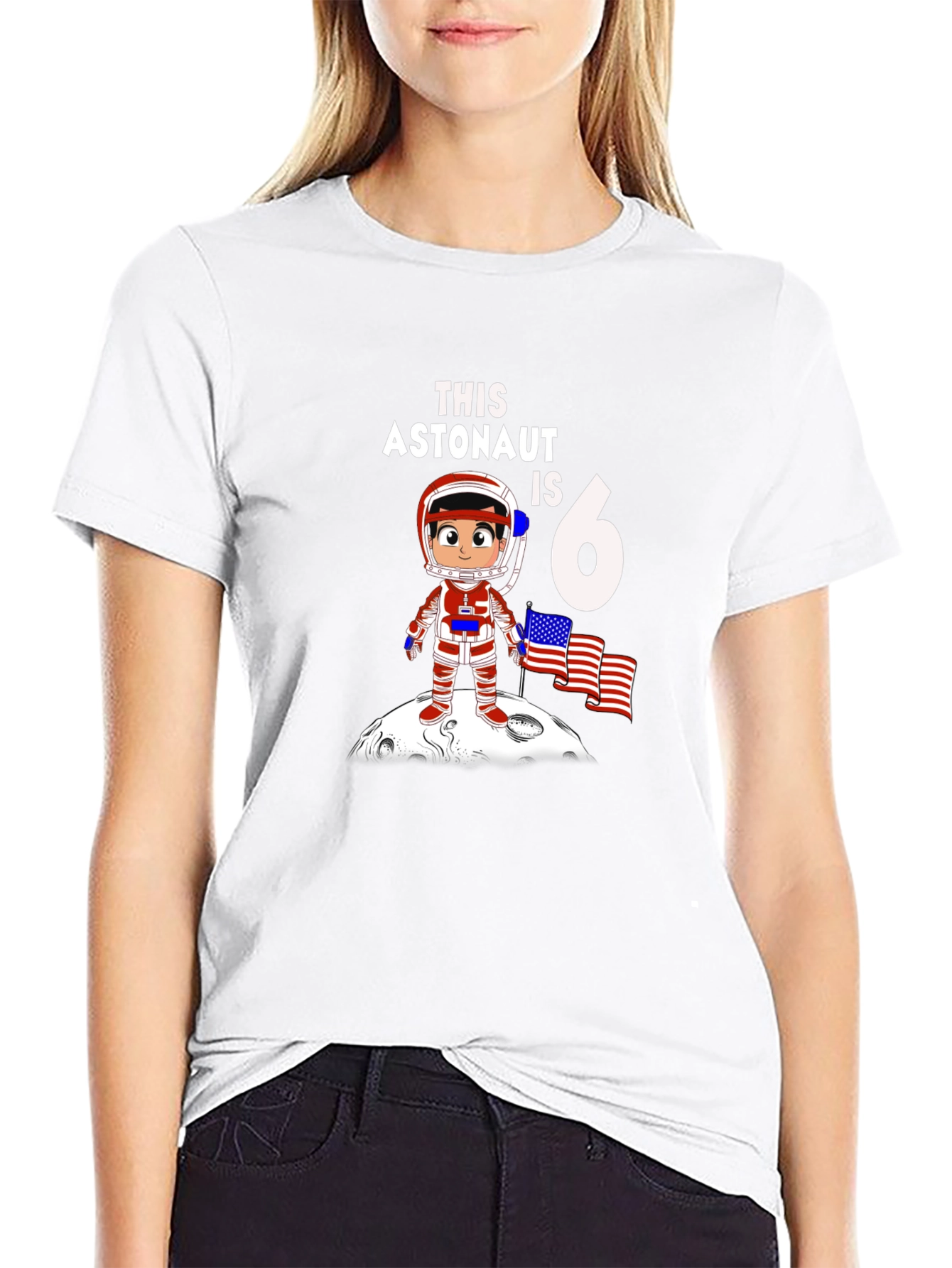 Astronaut Birthday T-Shirt - 6th Birthday Space Tee