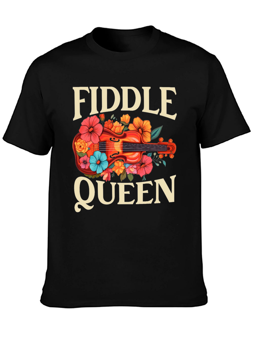 Fiddle Queen Floral T-Shirt