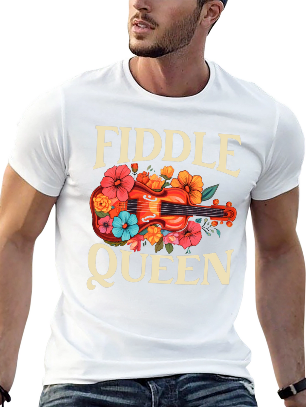 Fiddle Queen Floral T-Shirt