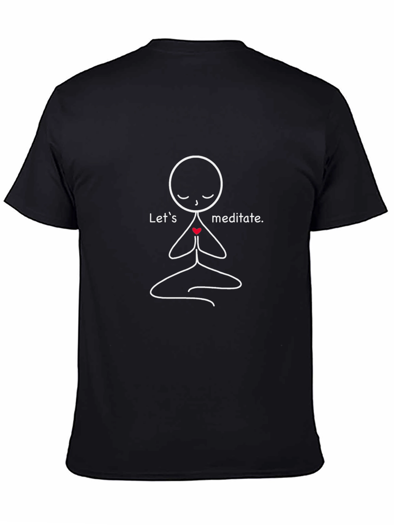 Meditate T-Shirt - Yoga Zen Stick Figure Design