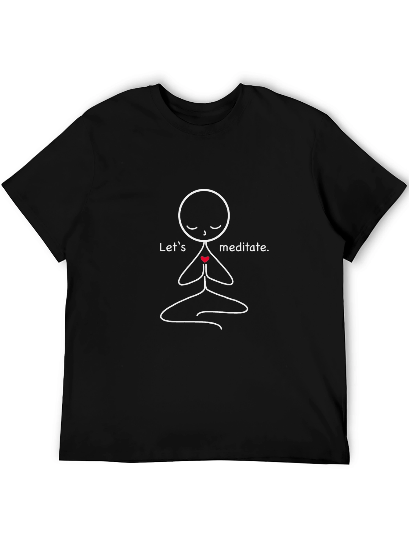 Meditate T-Shirt - Yoga Zen Stick Figure Design