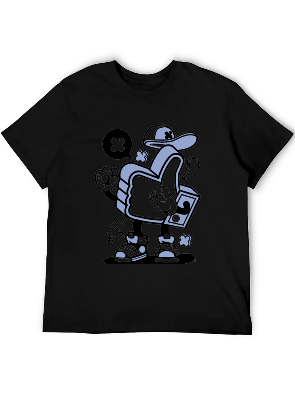 Cool Cartoon Thumbs Up Graphic T-Shirt