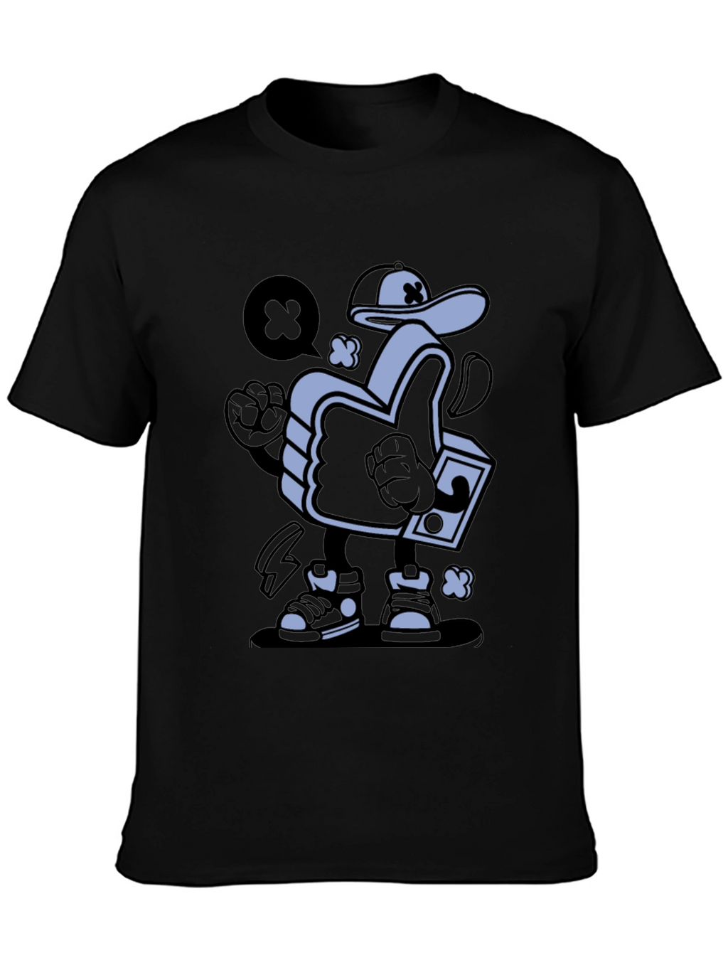 Cool Cartoon Thumbs Up Graphic T-Shirt