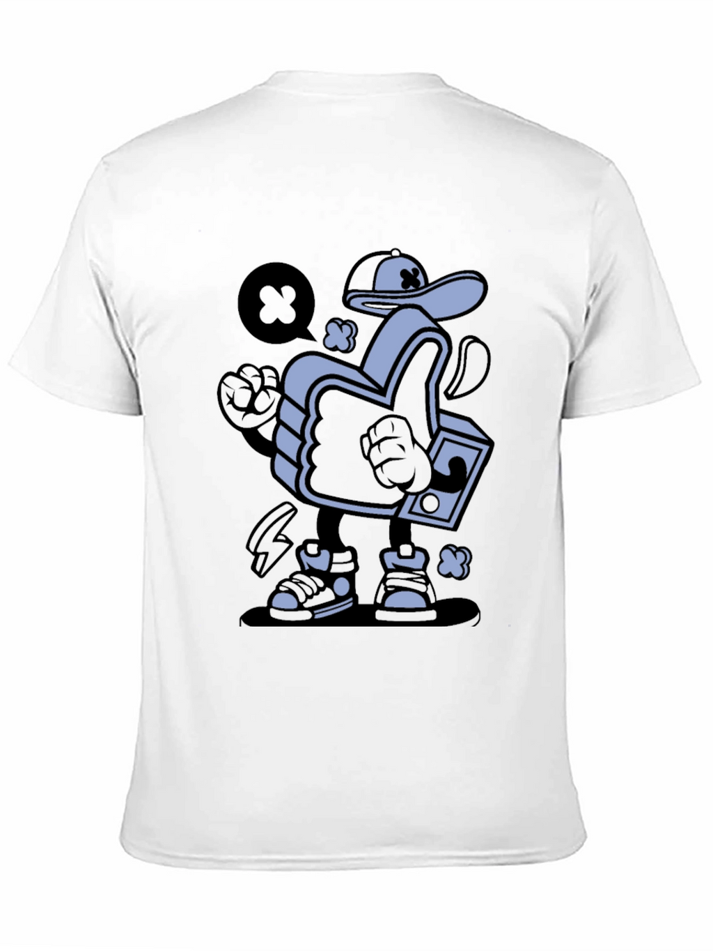 Cool Cartoon Thumbs Up Graphic T-Shirt