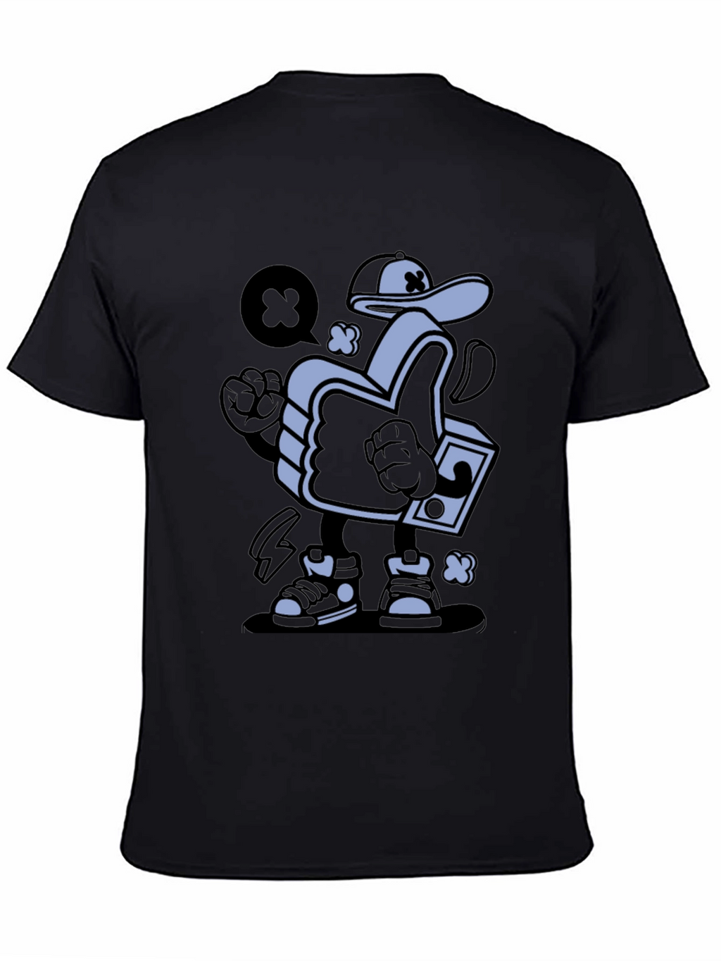 Cool Cartoon Thumbs Up Graphic T-Shirt