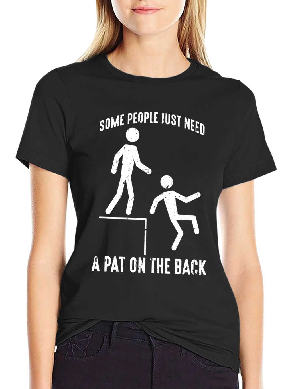 Funny Graphic Tee: Pat on the Back Humor