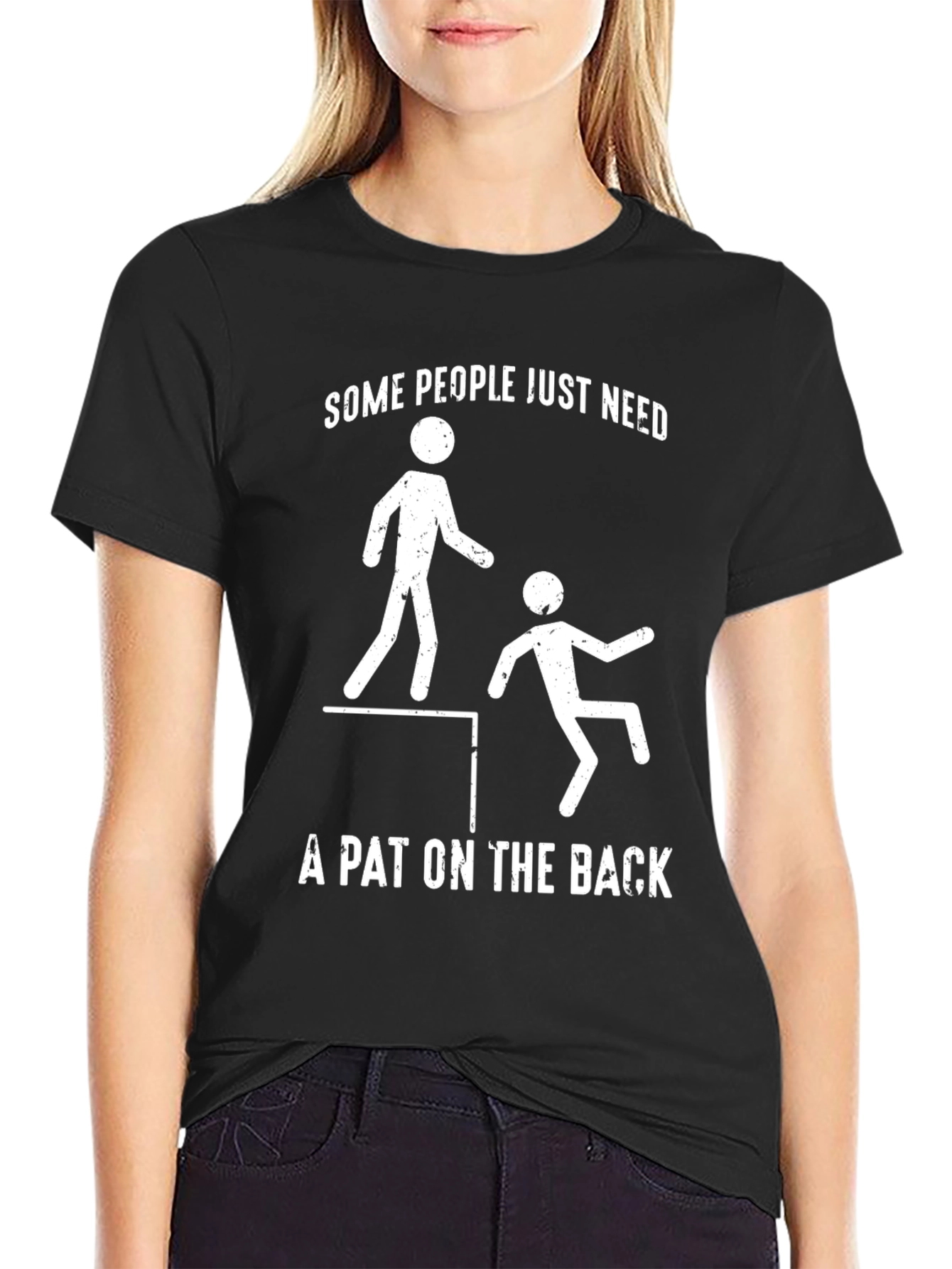 Funny Graphic Tee: Pat on the Back Humor