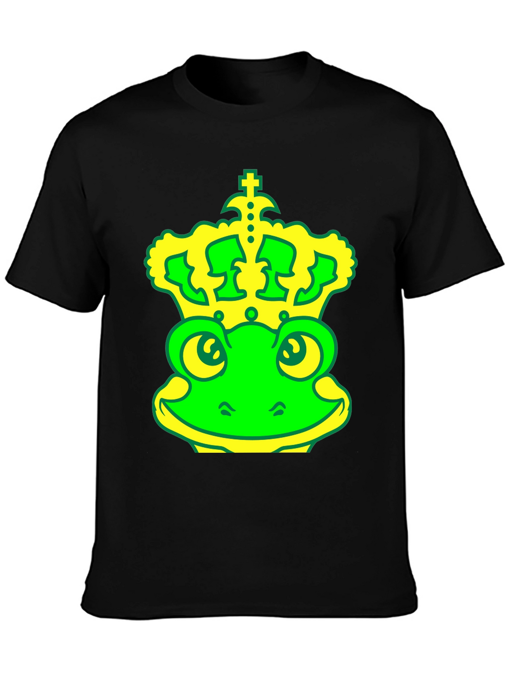 Frog King T-Shirt - Green & Yellow Graphic Tee