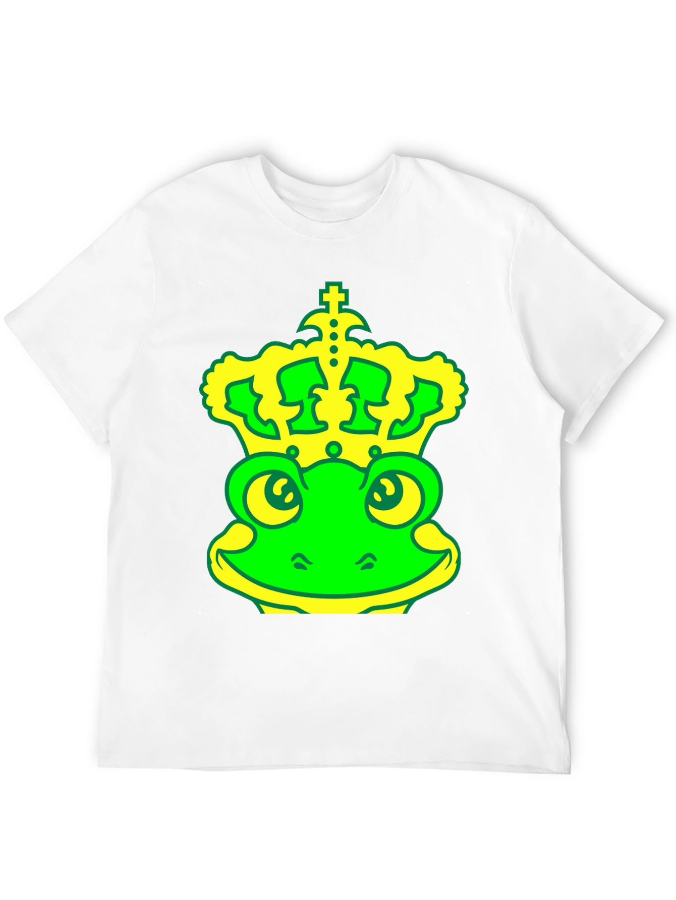 Frog King T-Shirt - Green & Yellow Graphic Tee