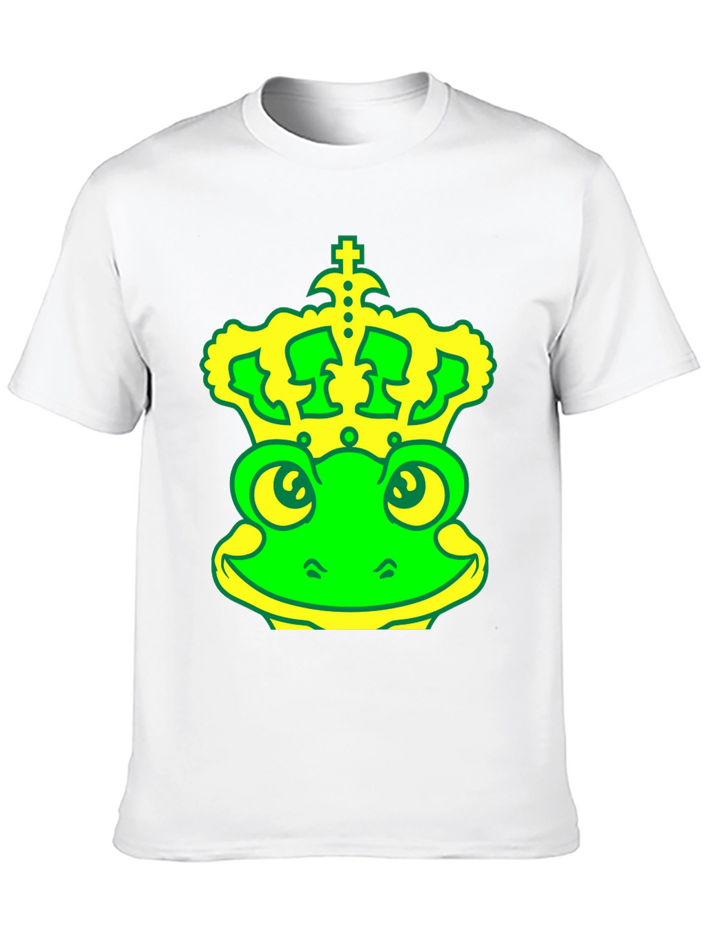 Frog King T-Shirt - Green & Yellow Graphic Tee