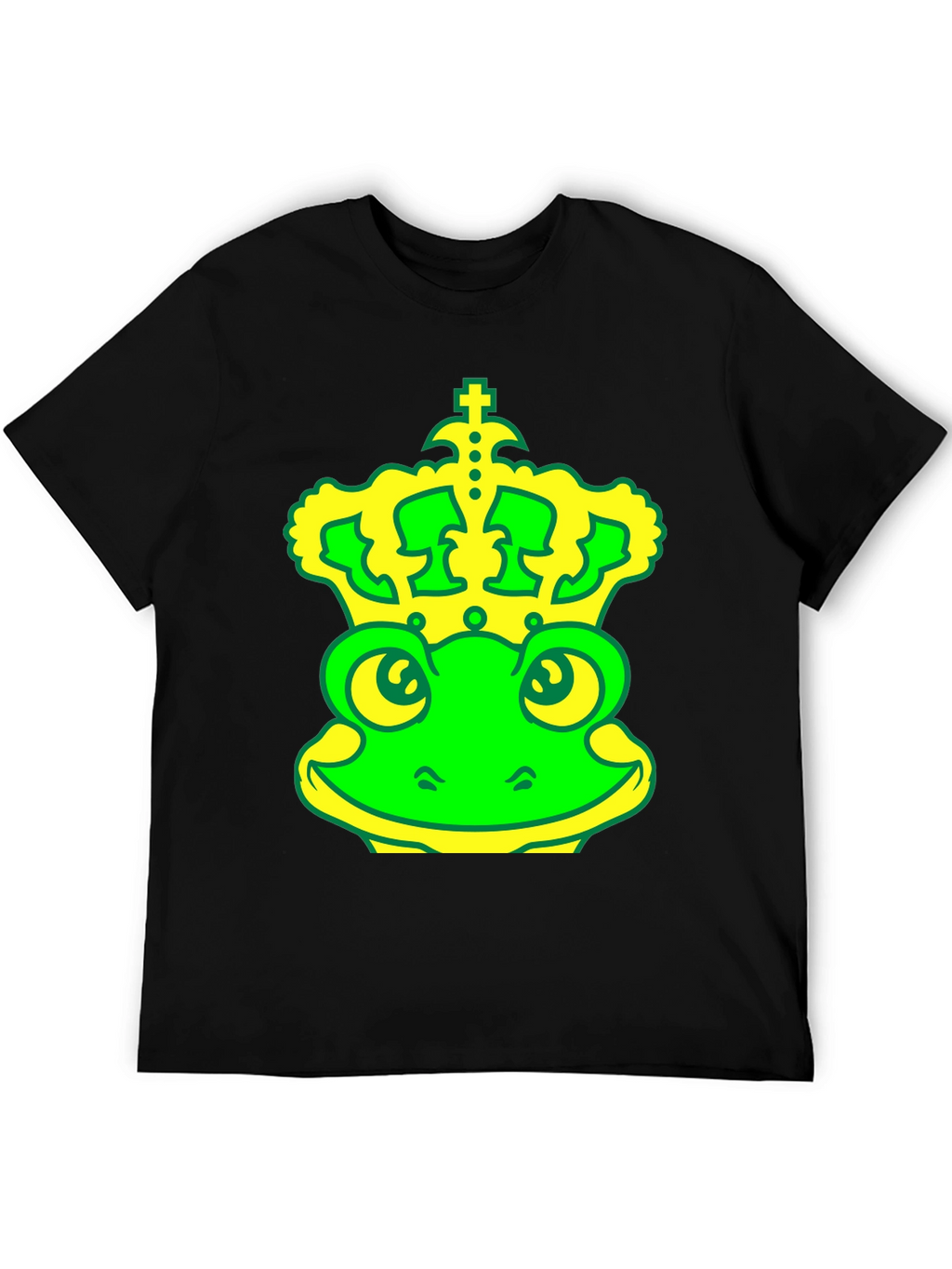 Frog King T-Shirt - Green & Yellow Graphic Tee