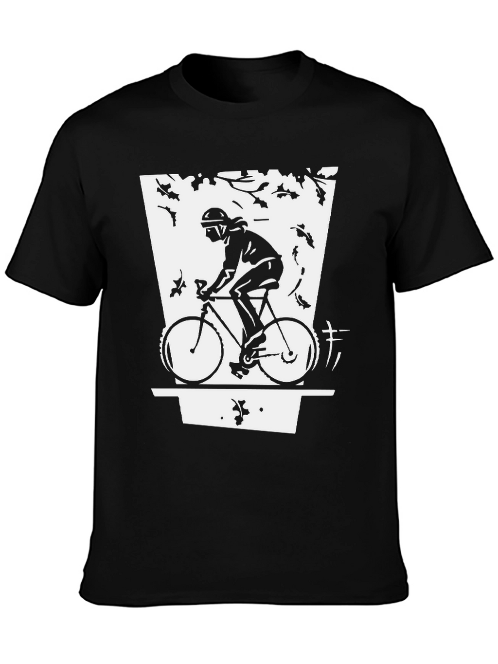 Cyclist Graphic Black T-Shirt - Urban Style
