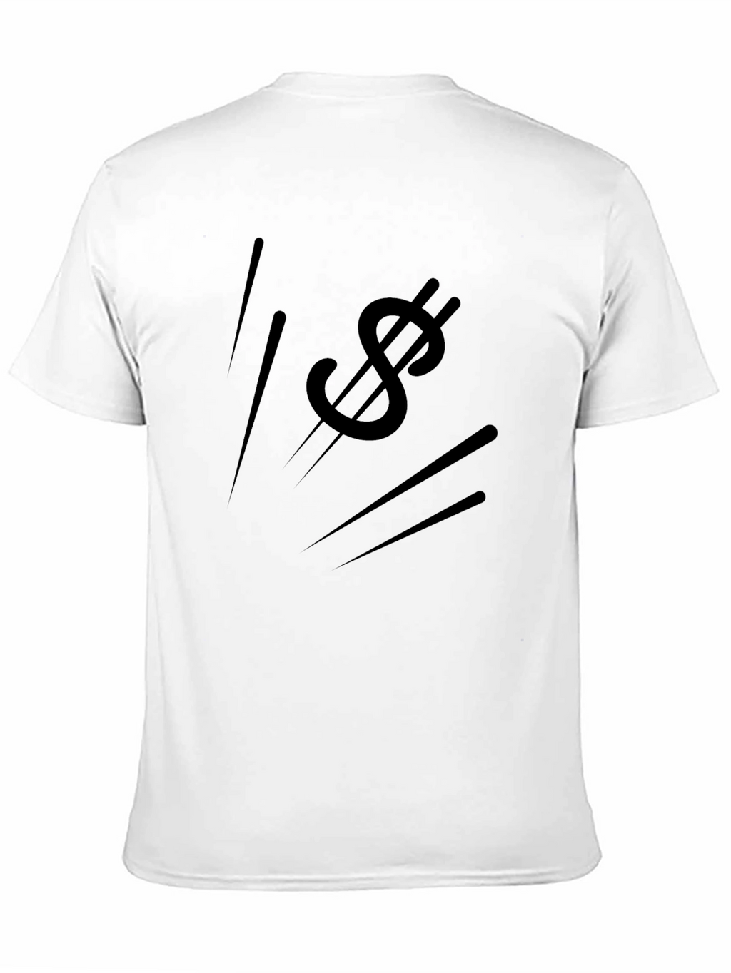 Mens Black Graphic Tee - Dollar Sign Design