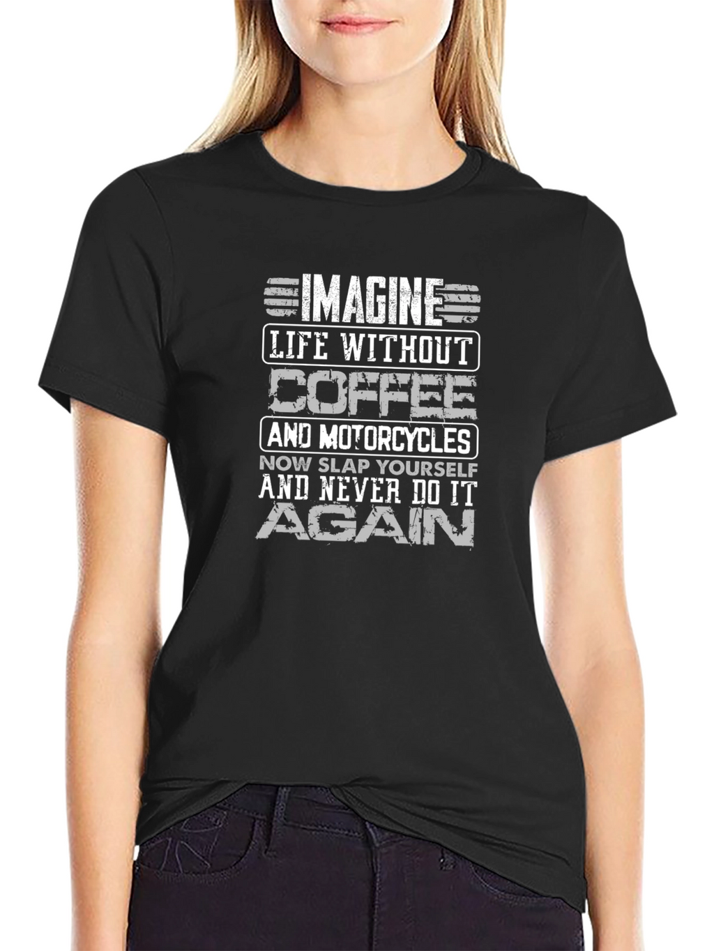 Coffee & Motorcycles Graphic T-Shirt - Black